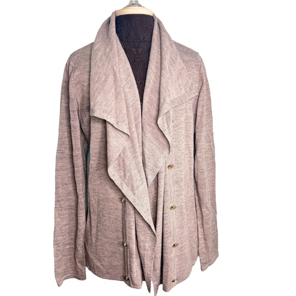 Calvin Klein Grey Open Front Cardigan Sweater - Picture 1 of 13